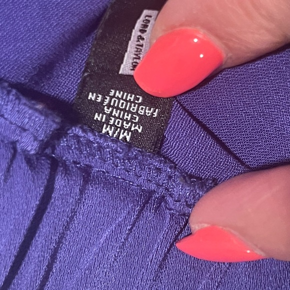 Design Lab Women’s Blue/Purple Off Shoulder Top SZ M - Picture 5 of 7